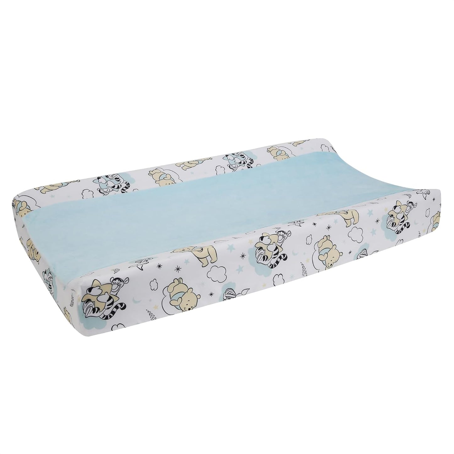 Lambs & Ivy Disney Baby Winnie The Pooh Hugs Soft Blue Minky Changing Pad Cover