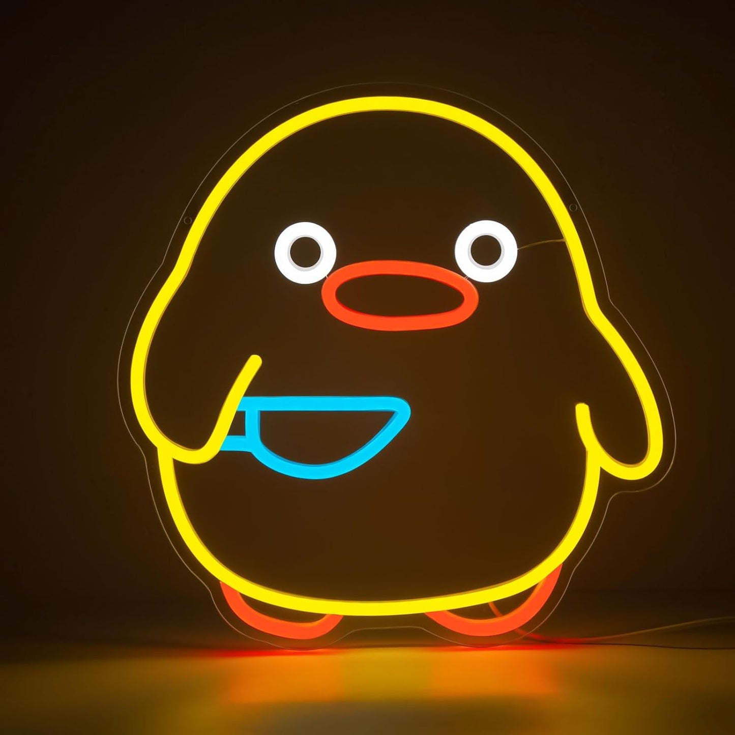 Duck Neon Sign, Dimmable Yellow Duck LED Night Light for Kids Room, Bedroom, Game Room, Living Room, Nursery, Play room & Pet Store Decor, USB Powered Animal Night Light, Party & Birthday Gift