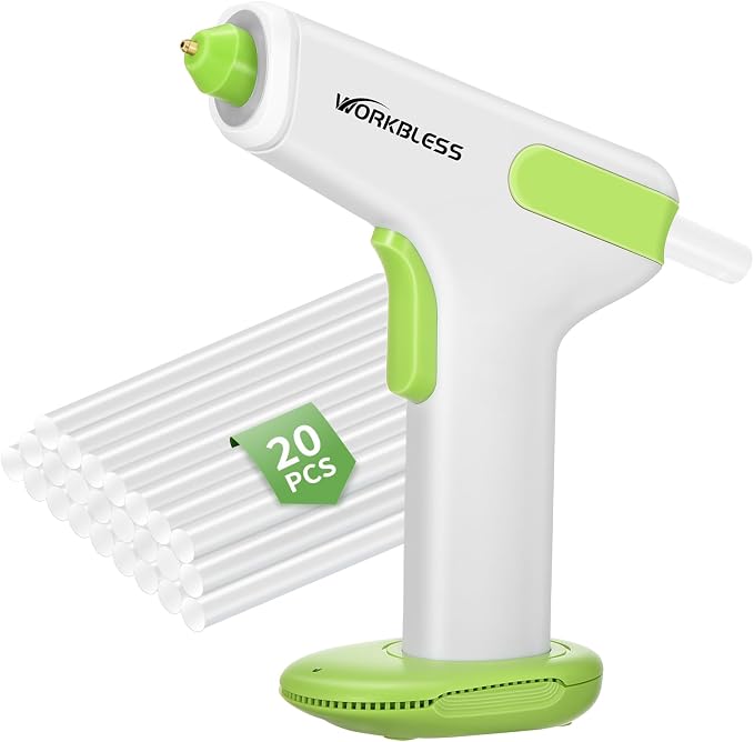 Cordless Hot Glue Gun 4V Fast Heat Continuous Flow Glue Stick Set | 2.9Ah