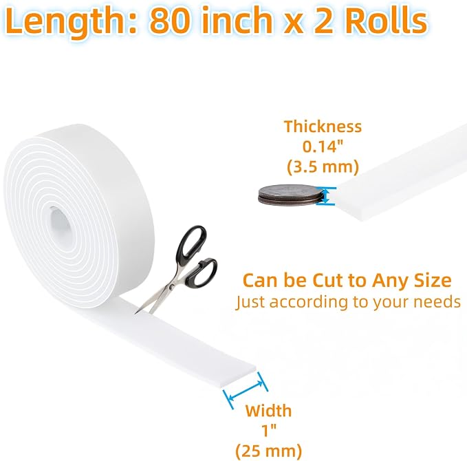 Felt Strips with Adhesive Backing – Furnigear Heavy Duty Cuttable Felt Tape