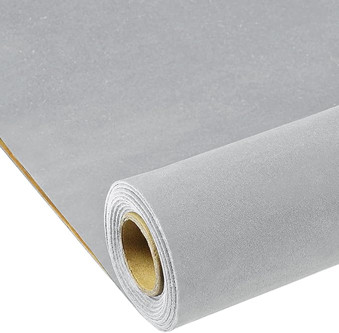 Self Adhesive Plush Velvet Fabric Sheets Velvet Flock Paper Roll Soft Flocking