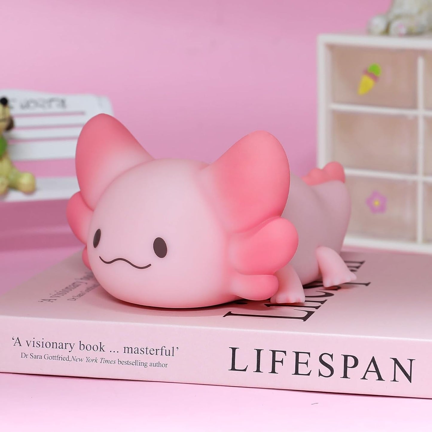 Tremdwoto Axolotl Night Light, 7 Colors Changing Cute Night Light for Kids with Dimmable & Timer,Lovely Rechargeable Novelty Nursery Light,Baby Room Decor,Axolotl Gifts for Girls and Boys