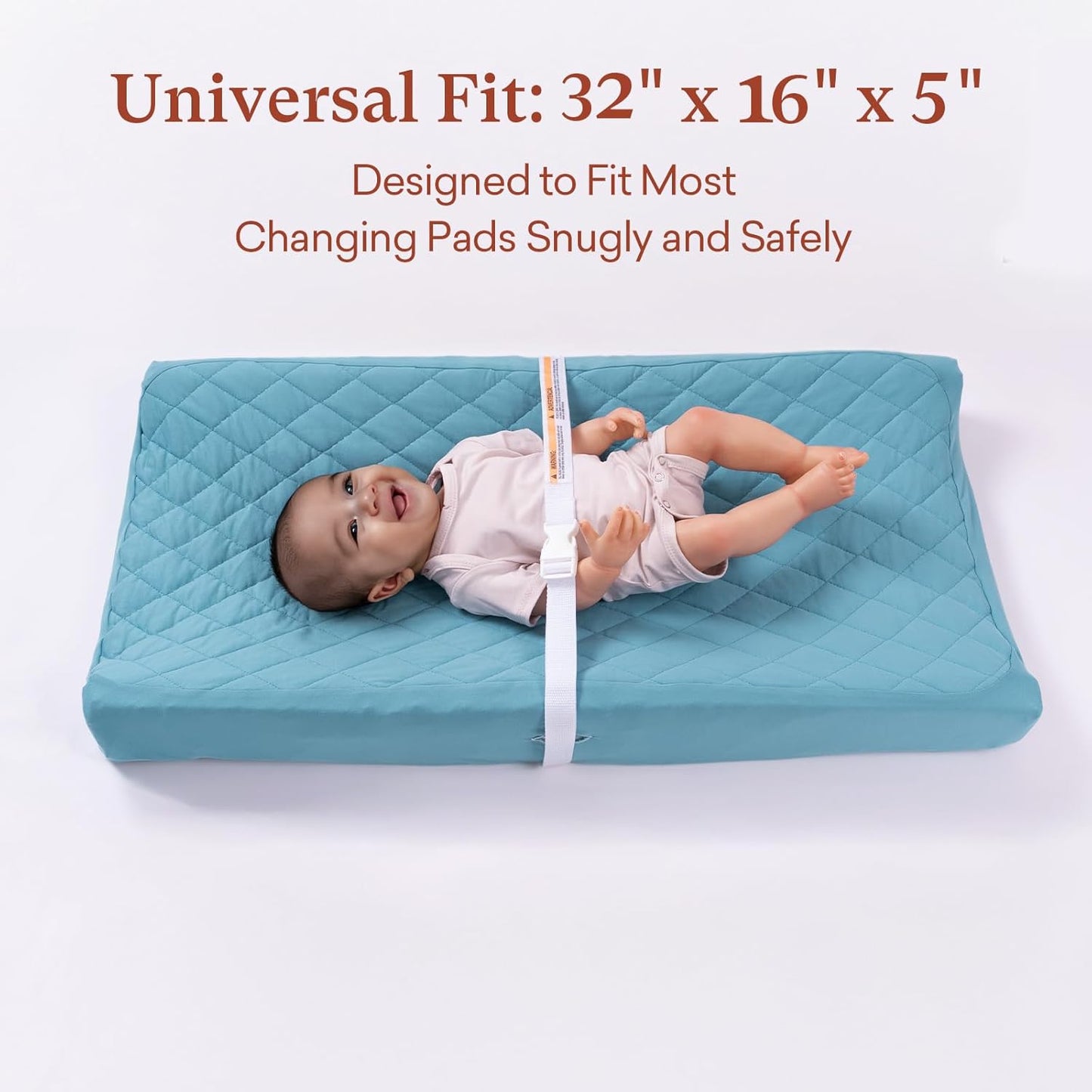 Quilted Changing Table Cover (2-Pack) Fitted Diaper Changing Pad Cover, Soft Breathable Ideal for Boys Girls (2-Pack)