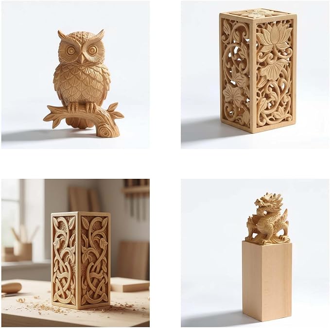 4 Pack Basswood Carving Blocks, DIY Crafts