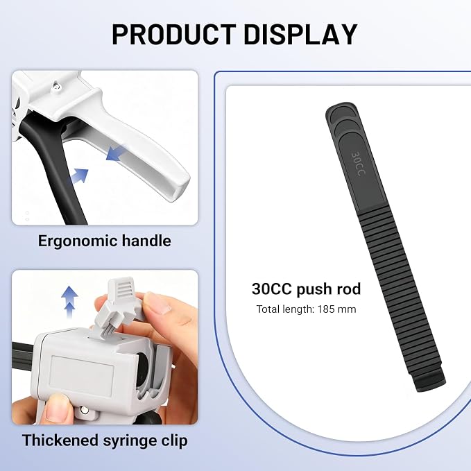 50ml Epoxy Gun Dispenser, Manual AB Glue Gun & Dual Cartridge Applicator