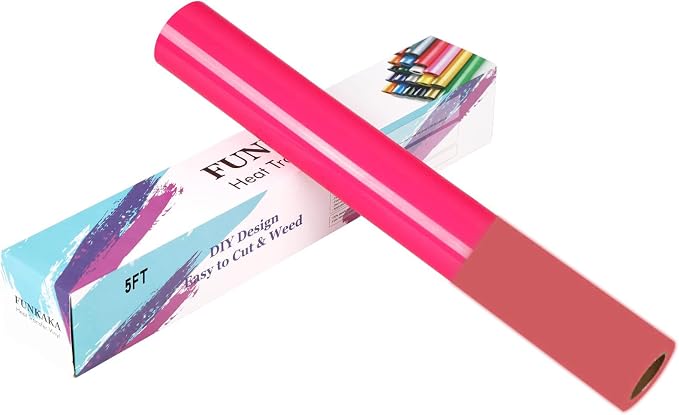 FUNKAKA Glow in The Dark Heat Transfer Vinyl Roll, Glow in The Dark HTV Vinyl