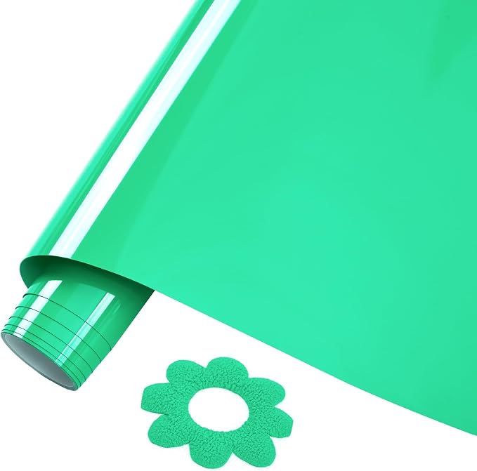 Tintnut Castleton Green Neon Puff HTV Vinyl Roll, easy cut & weed, stretch