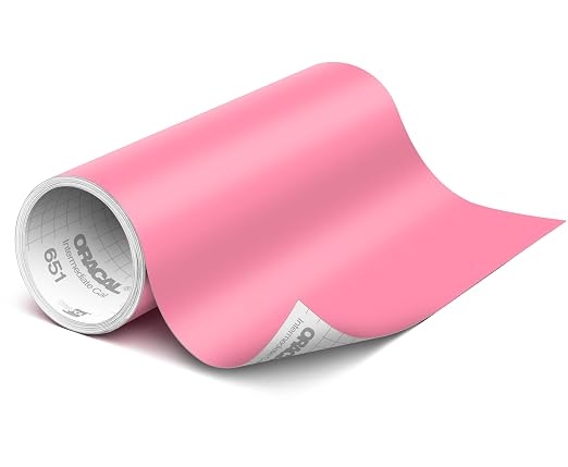 ORACAL 651 Matte Soft Pink Vinyl Durable Roll Easy to Weed Permanent Adhesive