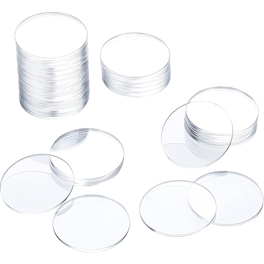 Outus 36 Pieces 1 Inch Acrylic Circle Blanks Acrylic Disc Blanks