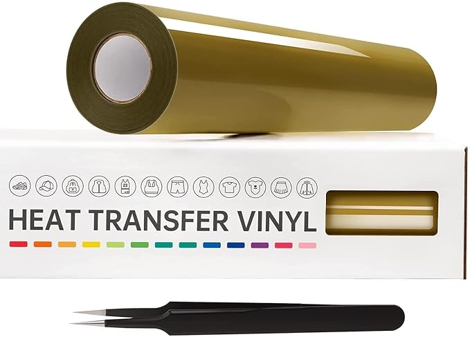 VinylRus Heat Transfer Vinyl-12” x 25FT Iron on Vinyl Roll