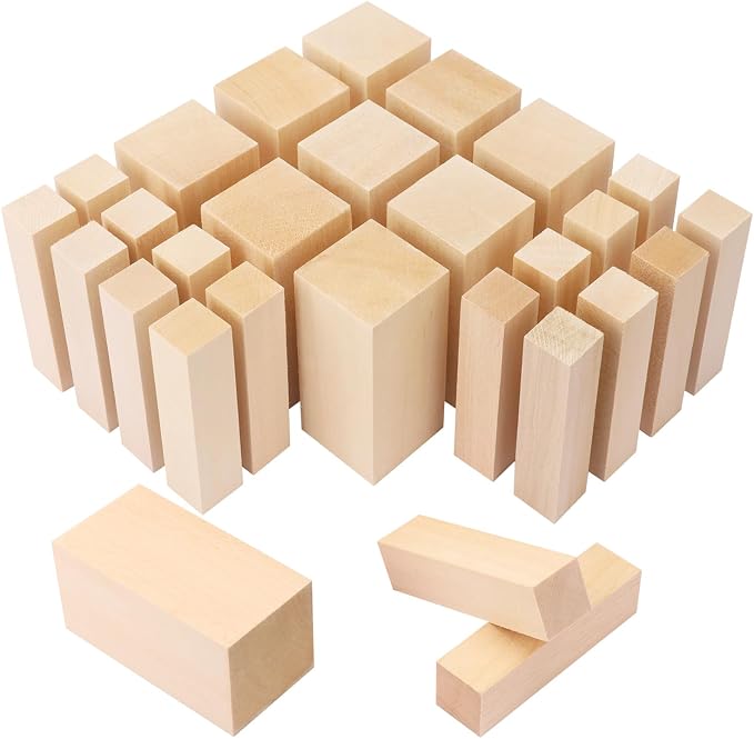 30 Pack Basswood Carving Blocks