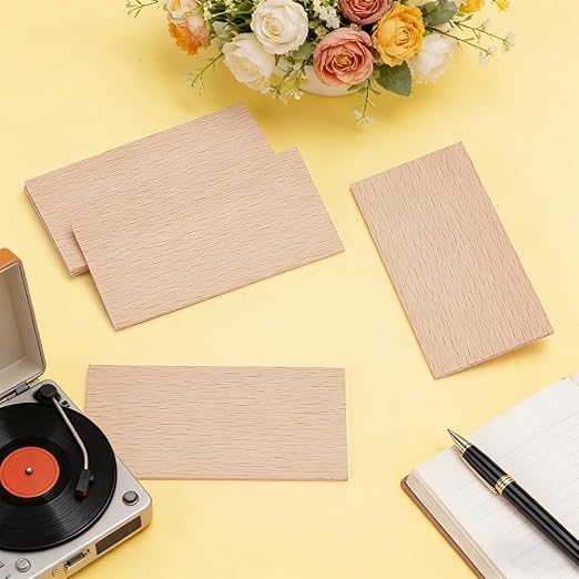OLYCRAFT 6Pcs Unfinished Beech Wood Sheets 2.2mm Thick Unfinished Craft Wood