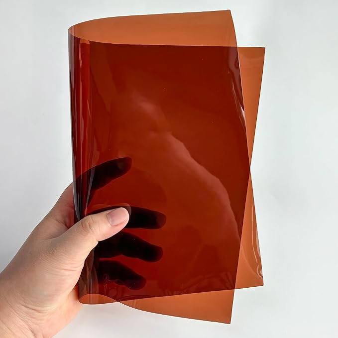 Transparent PVC Faux Leather Sheets, Glossy Waterproof Clear Vinyl Fabric