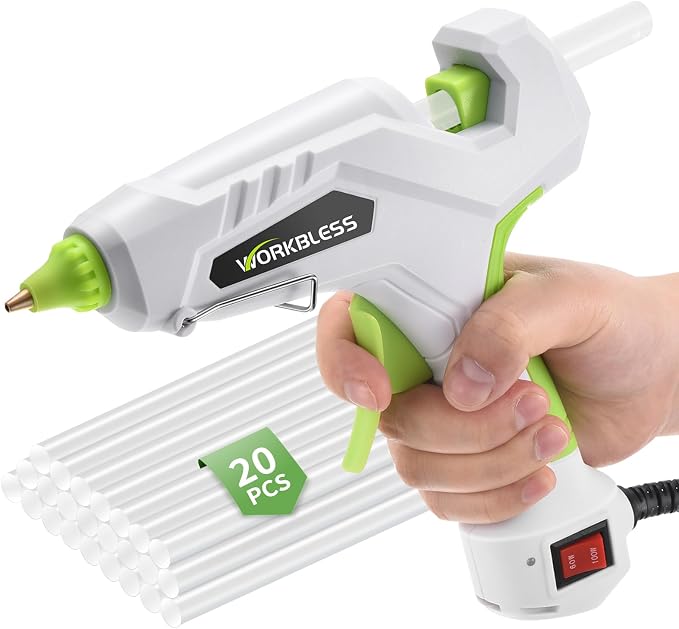 Full Size Hot Glue Gun 60W/100W Dual Power W/ 20PCS Sticks, Home Repair