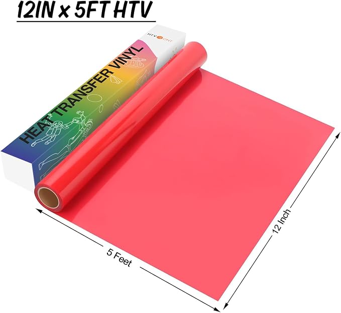 HTVRONT HTV Vinyl Rolls Heat Transfer Vinyl