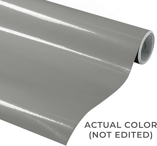 VViViD DECO65 Grey Gloss Permanent Adhesive Craft Vinyl