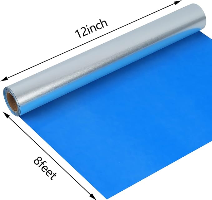 Guangyintong Shiny Silver Heat Transfer HTV Rolls, Stretchy Thin Soft HTV