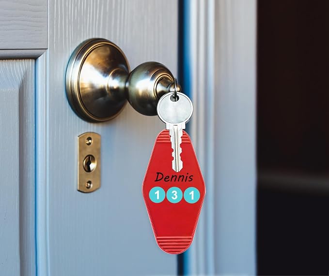 8PCS Motel Keychain Blank Hotel Key Tags Holder