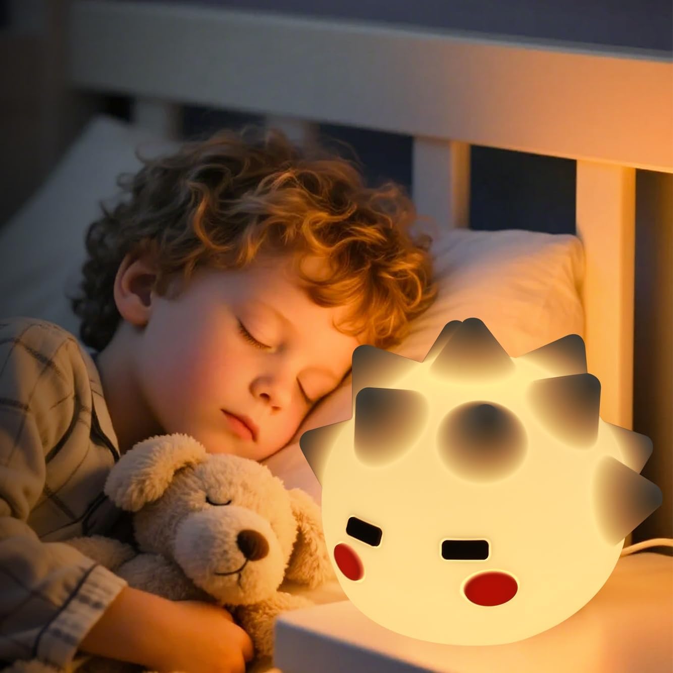 Night Light for Kids, Silicone Touch Night Light for Baby Nursery, Voice-3-Level Warm Light Adjustment Portable Nursing Room Light, Rechargeable Nightlight for Girls and Boys Bedside Gift