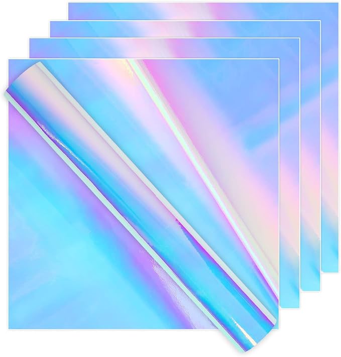 IModeur Opal Permanent Holographic Vinyl Bundle Permanent Adhesive Sheets