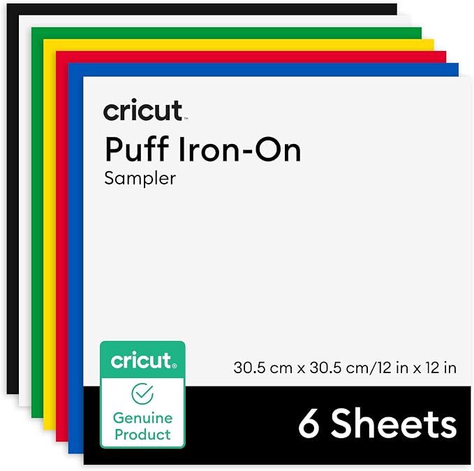 Cricut® Puff Iron-On, Classics Sampler - 12 in x 12 in | HTV Heat Transfer Vinyl