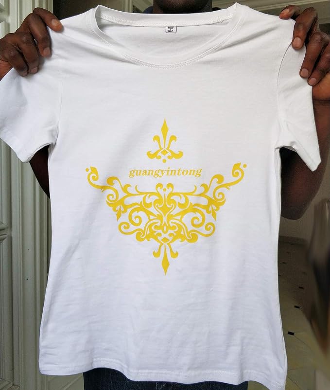 guangyintong Heat Transfer Vinyl Yellow HTV Rolls, Matte Surface Yellow Vinyl