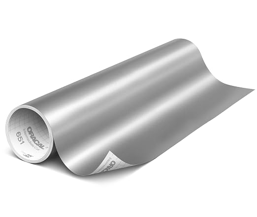 ORACAL 651 Matte Metallic Silver Grey Vinyl Durable Roll Easy to Weed Permanent