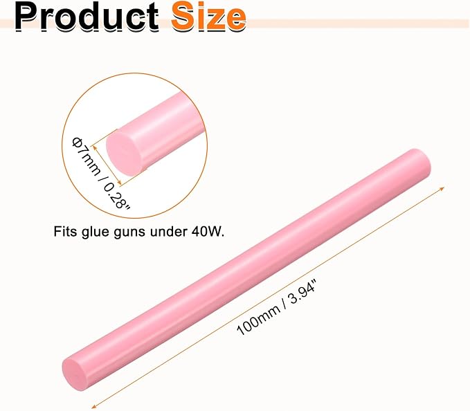 HARFINGTON 10pcs Hot Glue Sticks 0.28" Dia x 3.94" Long EVA Mini Hot Melt