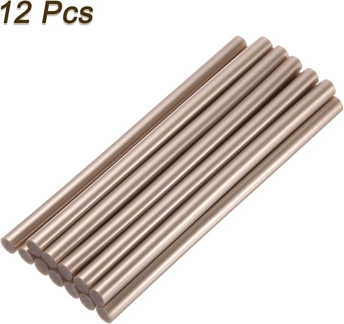 uxcell Mini Hot Glue Sticks for Glue Gun 11mm x 200mm Champagne Gold 12pcs