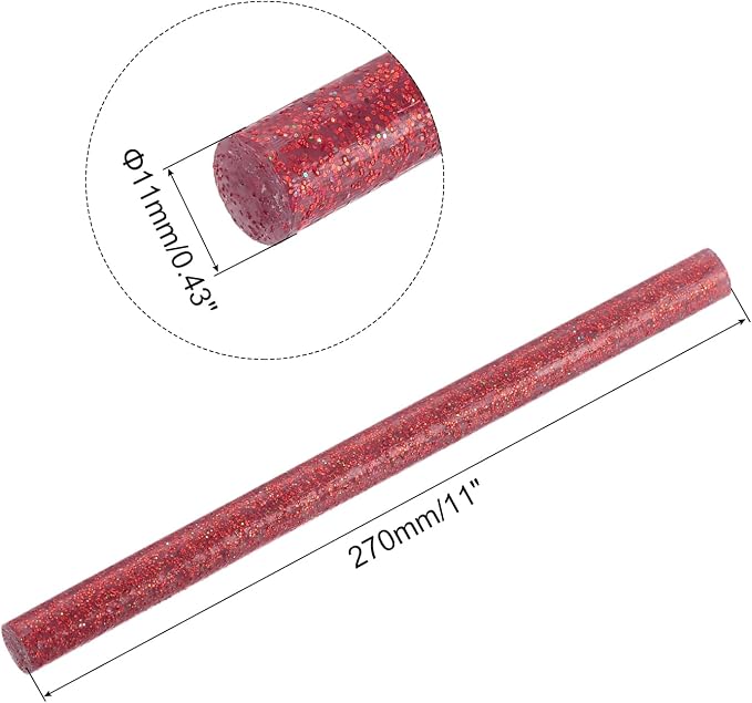uxcell 20pcs Hot Glue Sticks for Glue Gun 11mm/0.43-inch x 11-inch Mini Hot