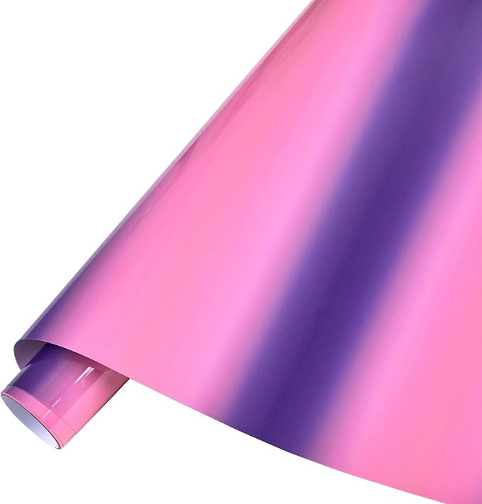 Tintnut Purple Pink Gradient Heat Transfer Vinyl Roll, stretch washable