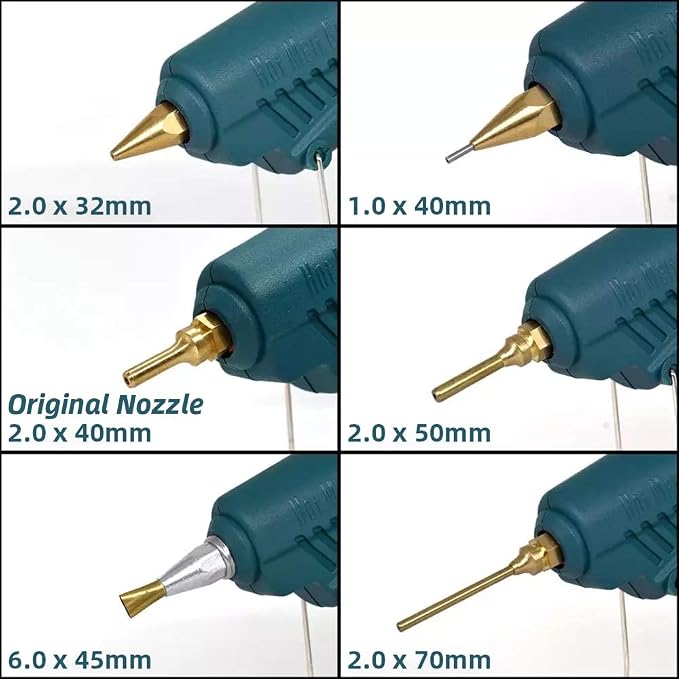 Full Size Hot Glue Gun Nozzle Set, 50/150 Watts Dual Power