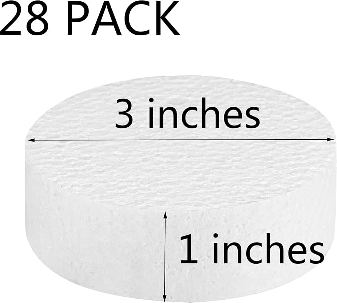FFchuanhe 3 Inch 28-Pack Foam Circles