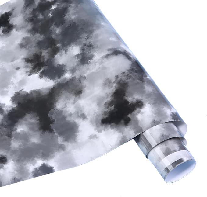 HTVSTD Black Tie Dye HTV Heat Transfer Vinyl 12×8ft Iron on Vinyl | Tie Dye