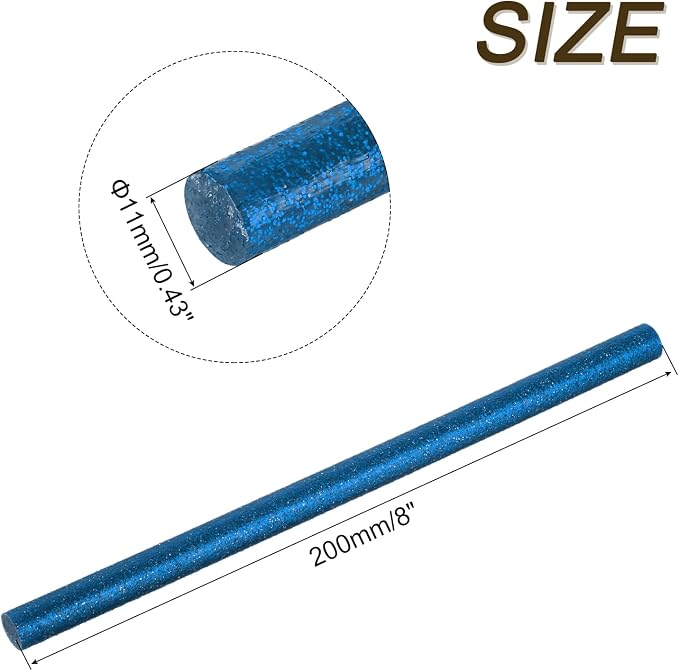 uxcell 30pcs Full Size Hot Glue Gun Sticks 8-inch x 0.43-inch High Sticky Large