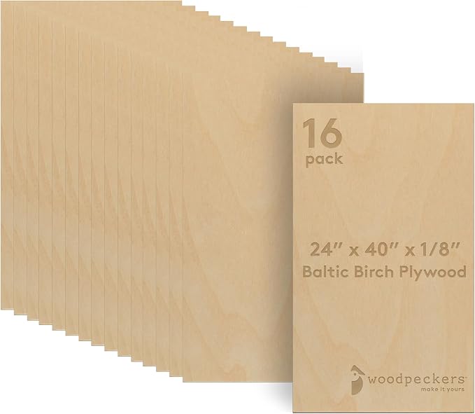 Baltic Birch Plywood 3 mm, 1/8 Inch Craft Wood, B/BB Grade, Stronger Than
