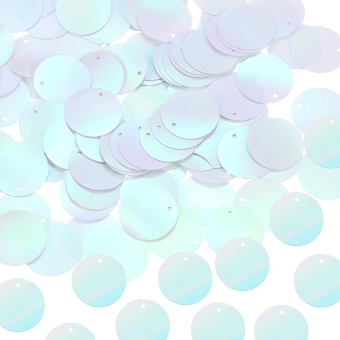 MECCANIXITY 700 Pcs Flat Round Sequins 15mm/0.6 Inch Loose Paillettes Craft