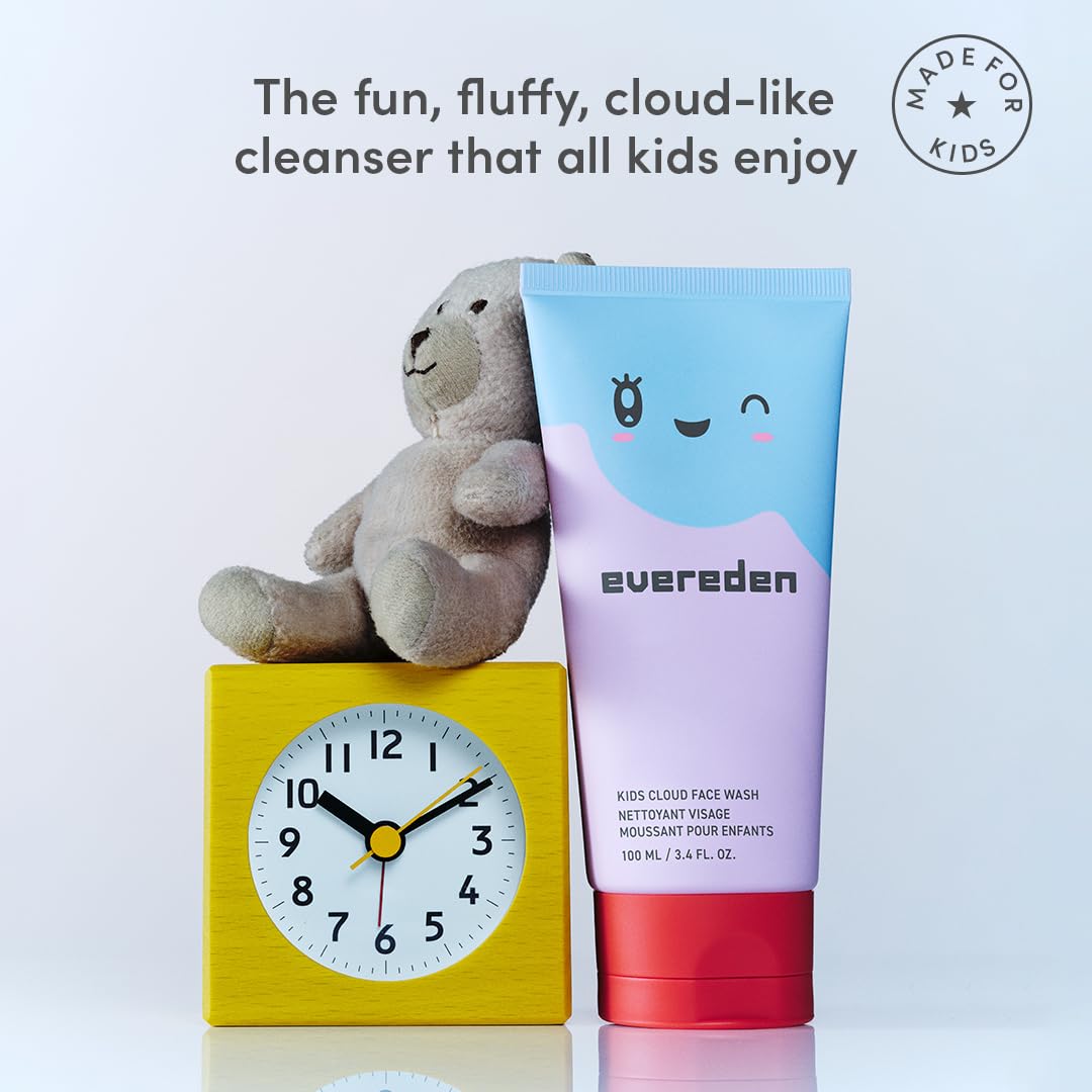 Evereden Kids Cloud Face Wash: Tropical Sorbet, 3.4 fl oz | Creamy & Fun Skin Care for Kids | Easy-to-Use Face Wash | Non-toxic Skin Care for Sensitive Skin