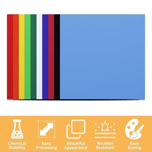 1/8 Thick 12 x 12 inch Acrylic Sheets, 10 Pack Plexiglass Sheets
