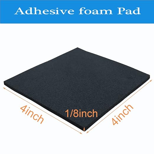 Rubber Adhesive Pads 8 Pcs 4"x4"x1/8"