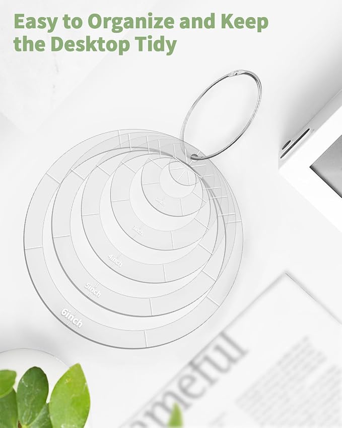 6 PCS Circle Quilting Acrylic Template Set