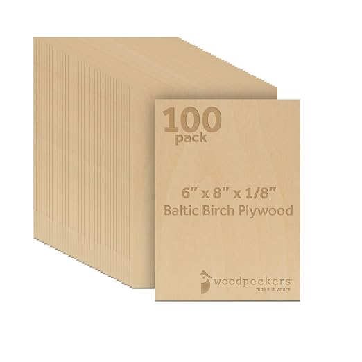 Baltic Birch Plywood, 3 mm 1/8 Craft Wood, B/BB Grade Baltic Birch Sheets