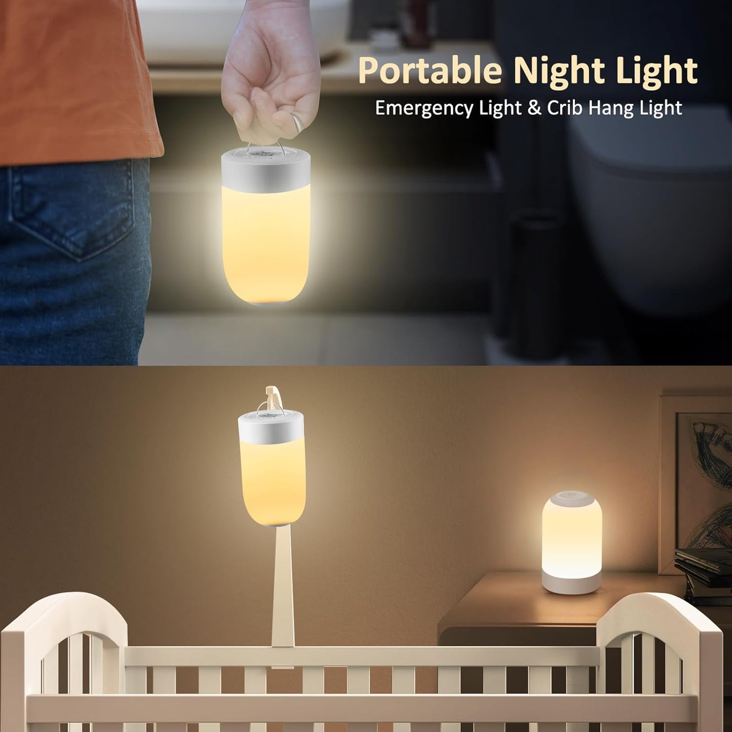 Bedside Touch Night Light, Baby Nursery Nightlight for Kids Adults, Egg Light with Timer, Dimmable Small Cordless Table Lamp for Nightstand/Bedroom/Children's Room, USB Rechargeable, White/Warm/Amber