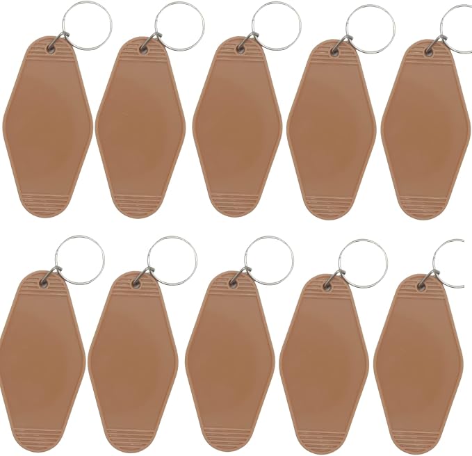 10pcs Blank Hotel Keychains Bulk Vintage Motel Keychain Vinyl HTV printing