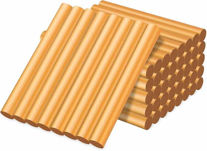 Metallic Gold Hot Glue Sticks, Manarty 48 PCS Full Size Hot Melt Glue Sticks