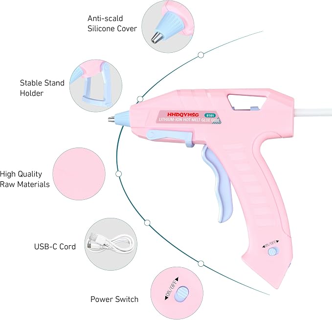 Cordless Hot Glue Gun, 20W Hot Glue Gun