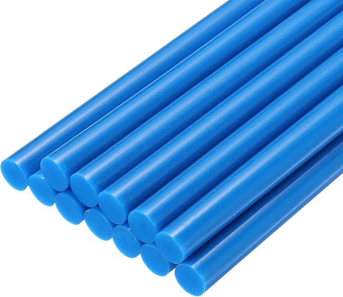 uxcell Mini Hot Glue Sticks for Glue Gun 7mm x 200mm Peacock Blue 12pcs