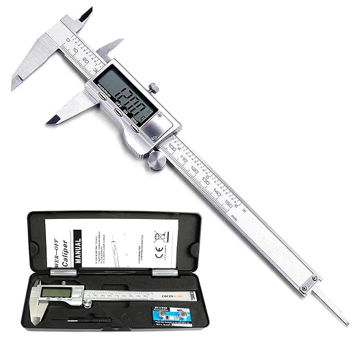Digital Caliper Measuring Tool, Stainless Steel Vernier Caliper Digital