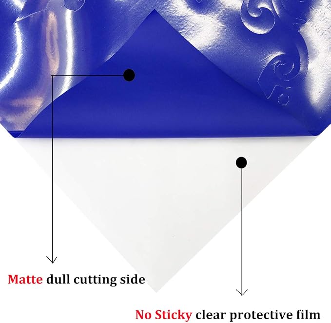 guangyintong Heat Transfer Vinyl Blue HTV Rolls, Matte Surface PVC Material