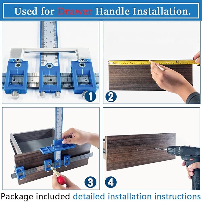 King&Charles Cabinet Hardware Jig & Automatic Center Punch Set. | Avoid Jitter